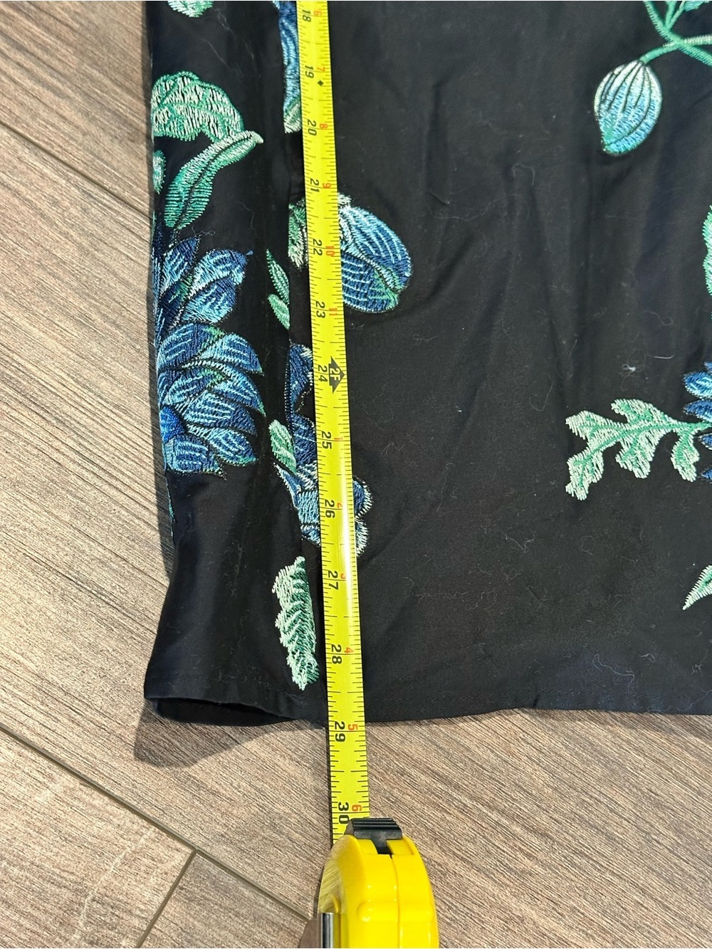 Anthropologie Hutch Strapless Embroidered Black Floral Wide-Leg Jumpsuit - Picture 12 of 12